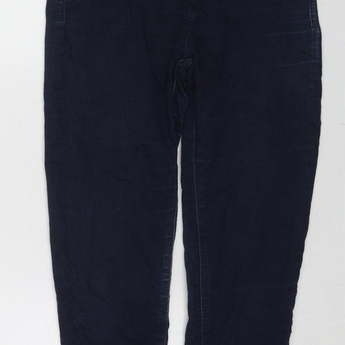 Marks and Spencer Womens Blue Cotton Straight Jeans Size 8 L21 in Regular Zip