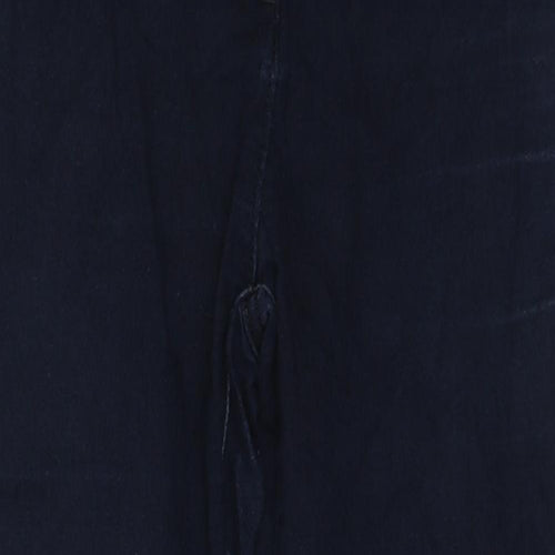 Marks and Spencer Womens Blue Cotton Straight Jeans Size 8 L21 in Regular Zip