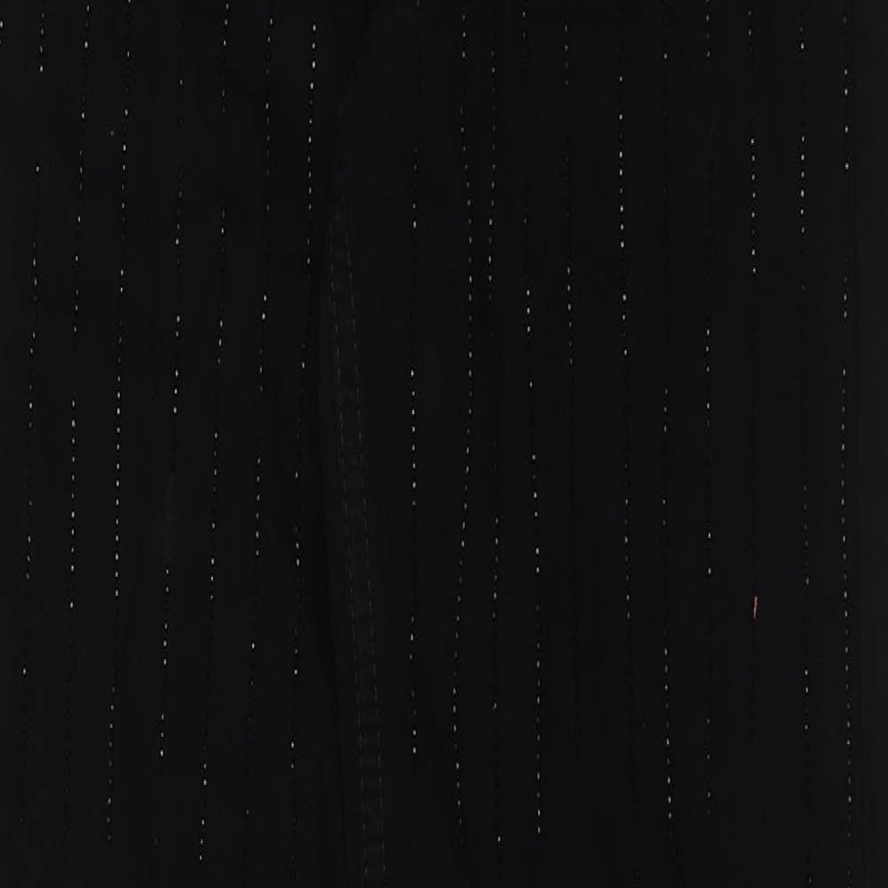Zara Womens Black Cotton Straight Jeans Size 6 L34 in Regular Zip - Embellished