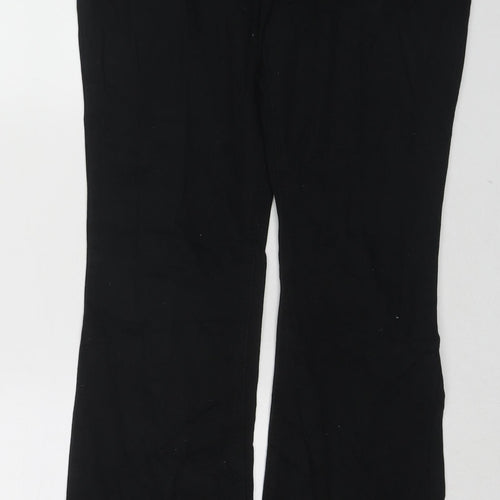 Daisy Fuentes Womens Black Cotton Bootcut Jeans Size 12 L30 in Regular Zip