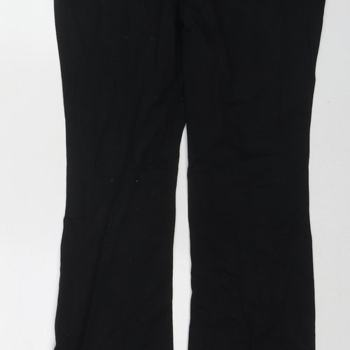 Daisy Fuentes Womens Black Cotton Bootcut Jeans Size 12 L30 in Regular Zip
