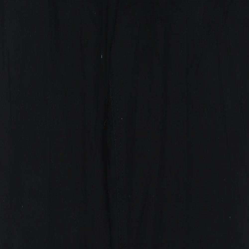 Daisy Fuentes Womens Black Cotton Bootcut Jeans Size 12 L30 in Regular Zip