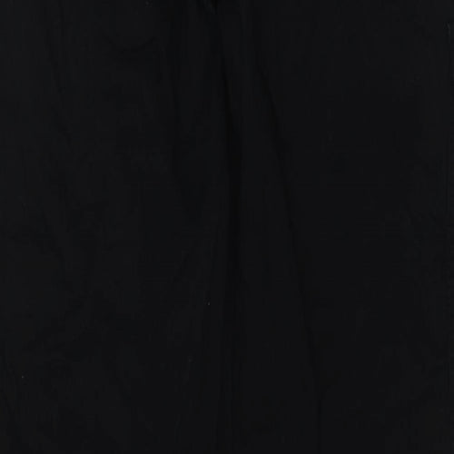 Zara Womens Black Cotton Wide-Leg Jeans Size 8 L30 in Regular Zip
