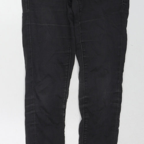 Topshop Womens Black Cotton Skinny Jeans Size 25 in L30 in Regular Zip