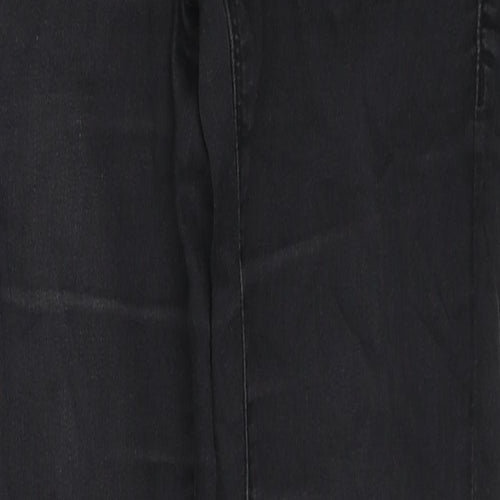 Topshop Womens Black Cotton Skinny Jeans Size 25 in L30 in Regular Zip