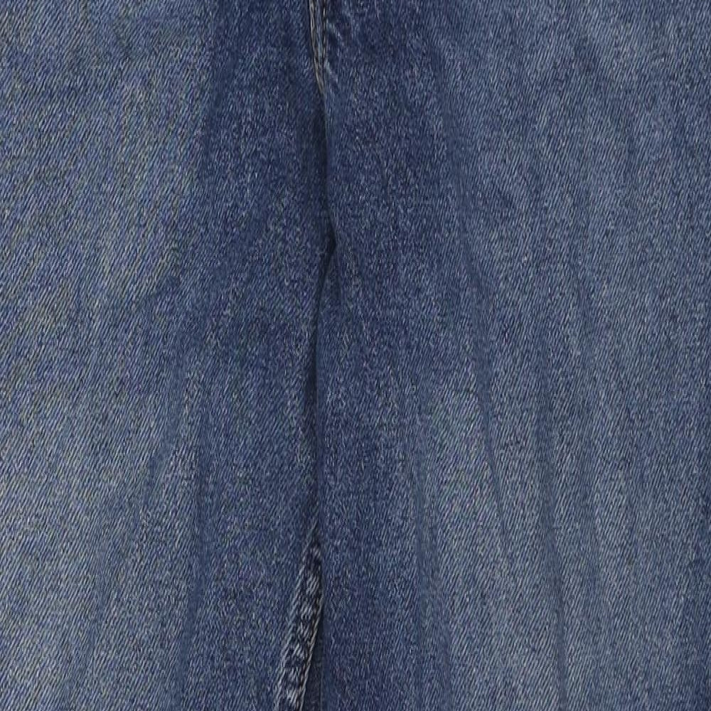 Levi's Womens Blue Cotton Straight Jeans Size 30 in L28 in Regular Zip