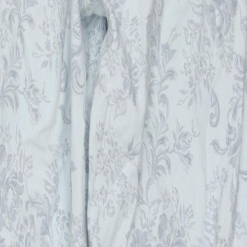 Bianca Womens Blue Floral Cotton Straight Jeans Size 14 L30 in Regular Zip