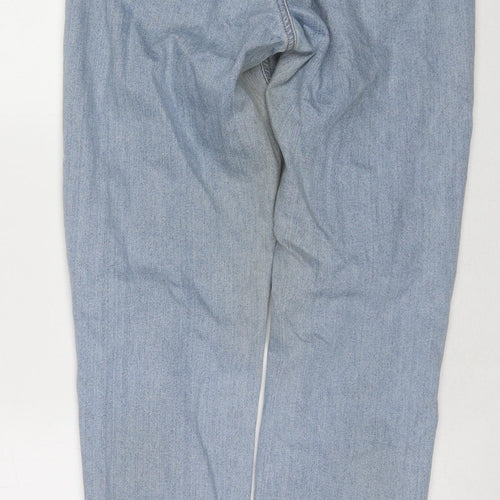 ASOS Womens Blue Cotton Tapered Jeans Size 28 in L32 in Regular Zip
