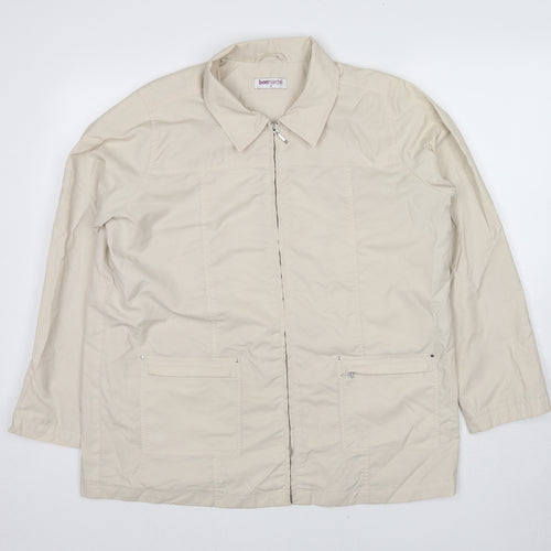 Bonmarché Womens Beige Jacket Size M Zip