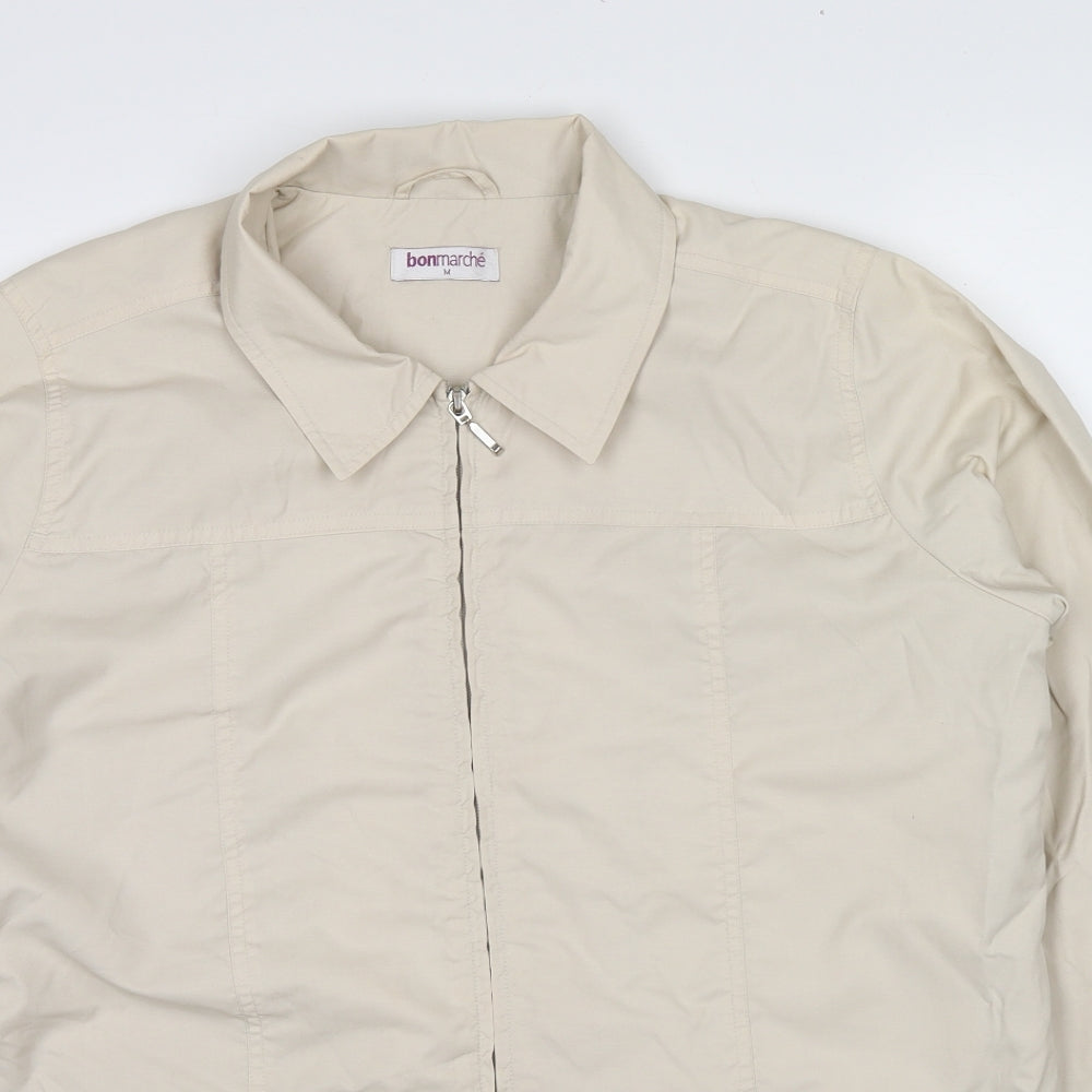 Bonmarché Womens Beige Jacket Size M Zip