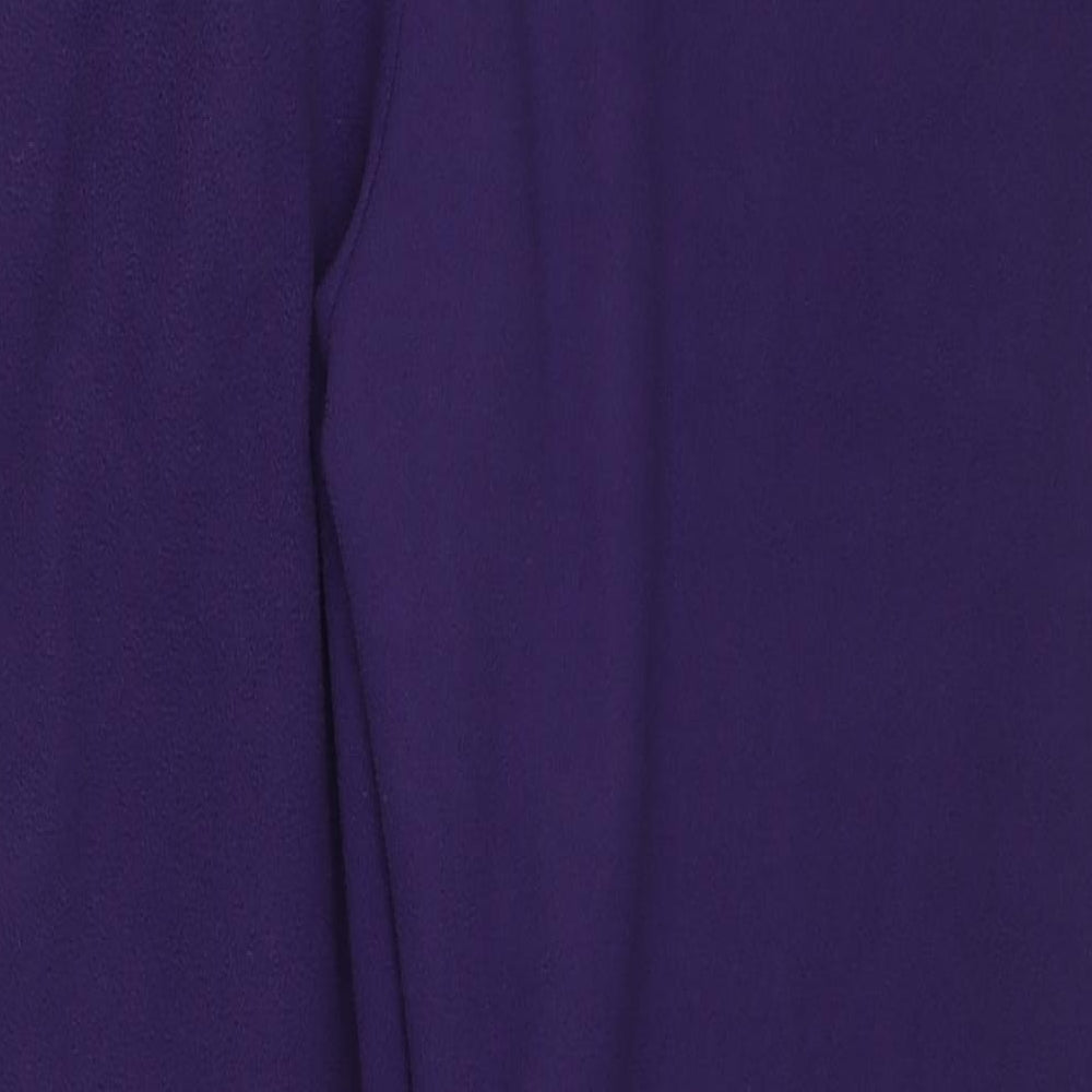 Damart Womens Purple Polyester Jogger Trousers Size 18 L28 in Regular Drawstring