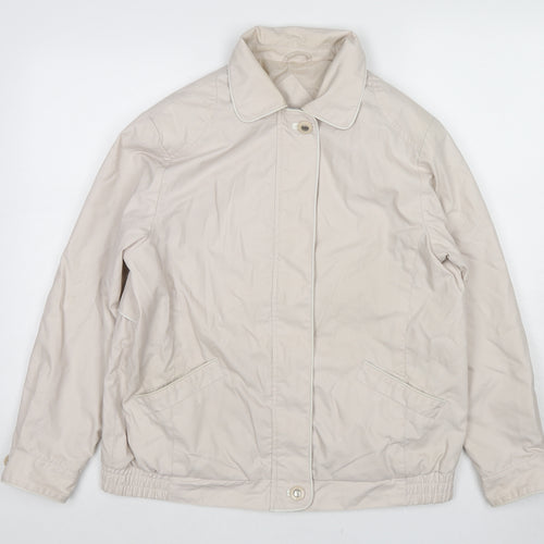 Classics Womens Beige Jacket Size 14 Zip