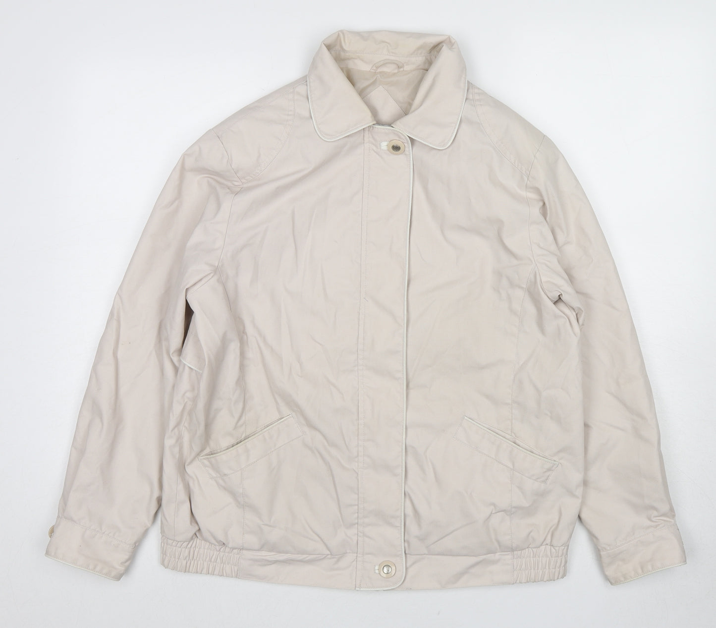 Classics Womens Beige Jacket Size 14 Zip