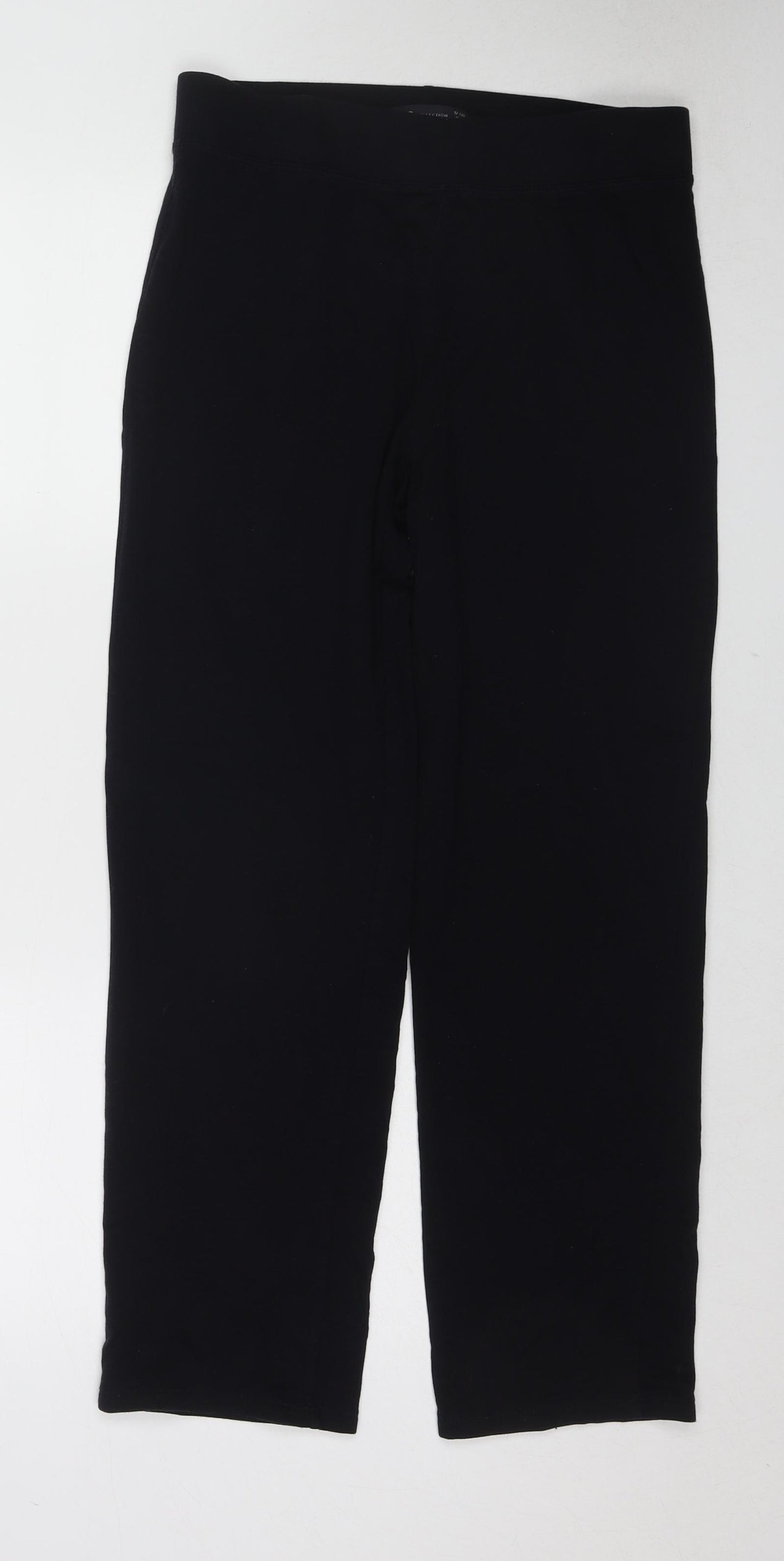 Marks and Spencer Womens Black Cotton Jogger Leggings Size 12 L27 in