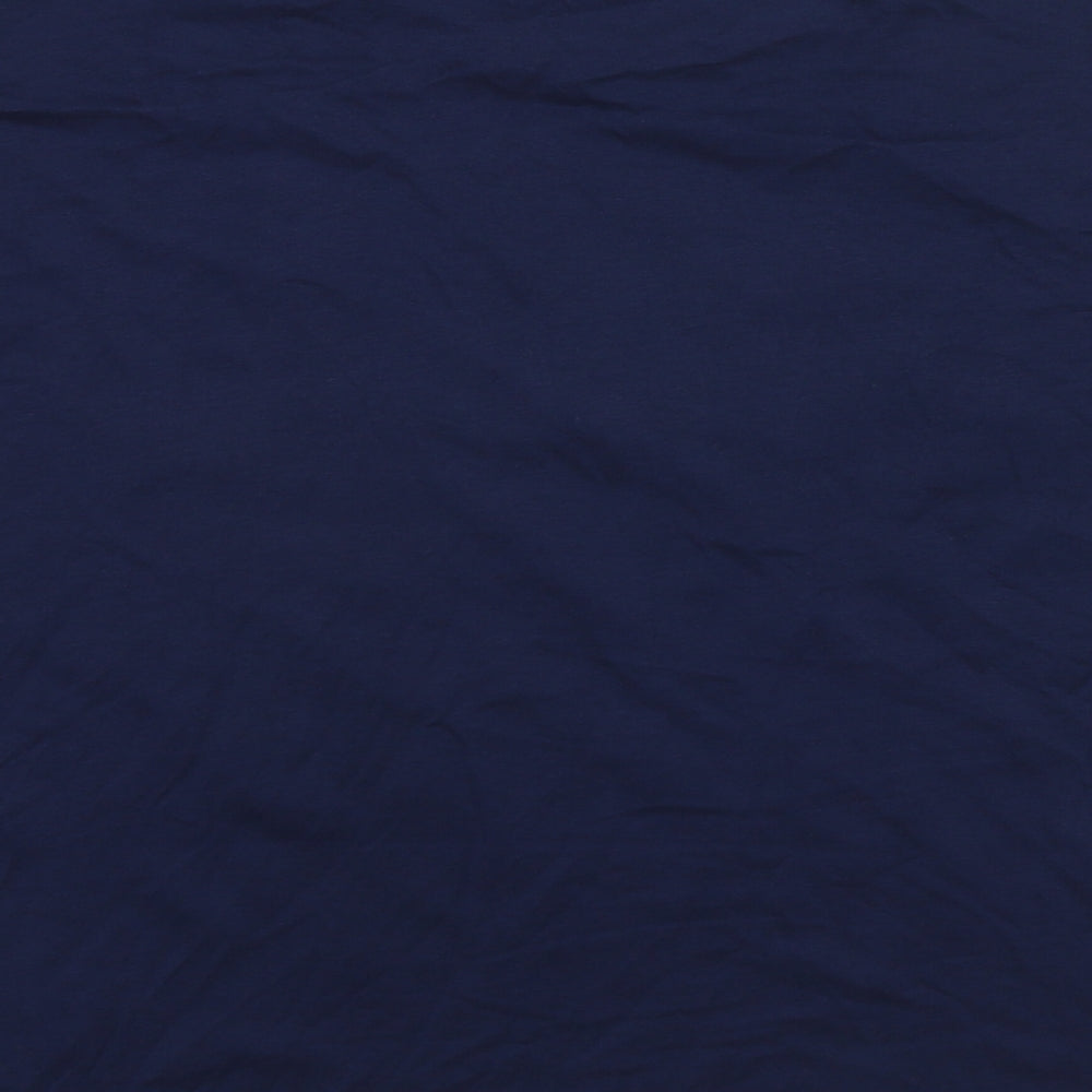 Marks and Spencer Boys Blue Cotton Basic T-Shirt Size 12-13 Years Round Neck Pullover - New York City