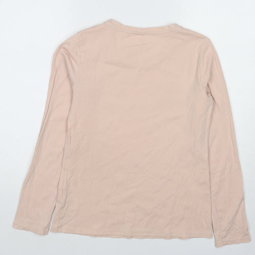Uniqlo Womens Pink Cotton Basic T-Shirt Size M Crew Neck