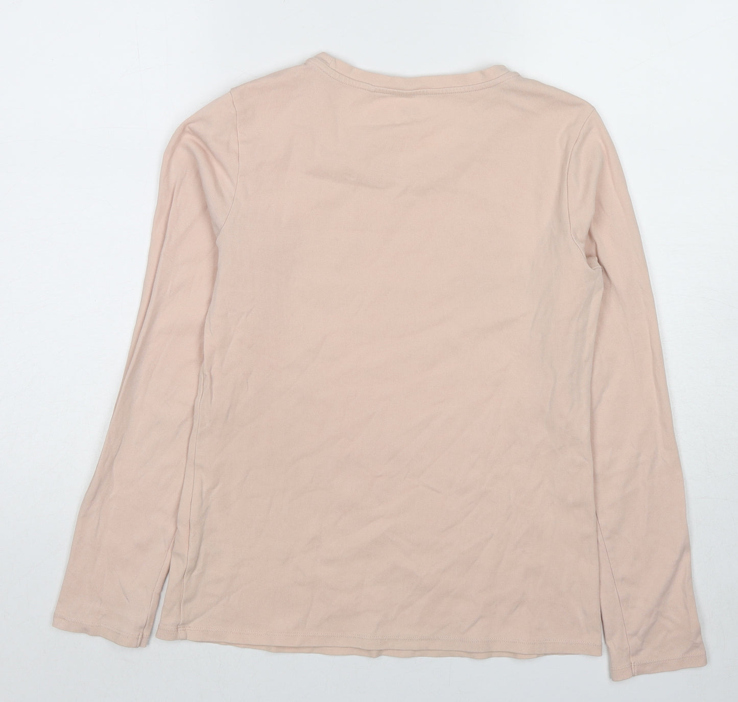 Uniqlo Womens Pink Cotton Basic T-Shirt Size M Crew Neck