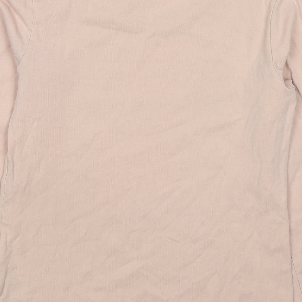 Uniqlo Womens Pink Cotton Basic T-Shirt Size M Crew Neck