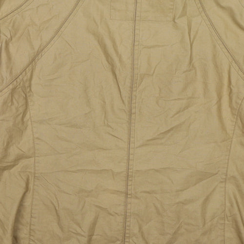 Isabell Womens Beige Jacket Size 20 Zip