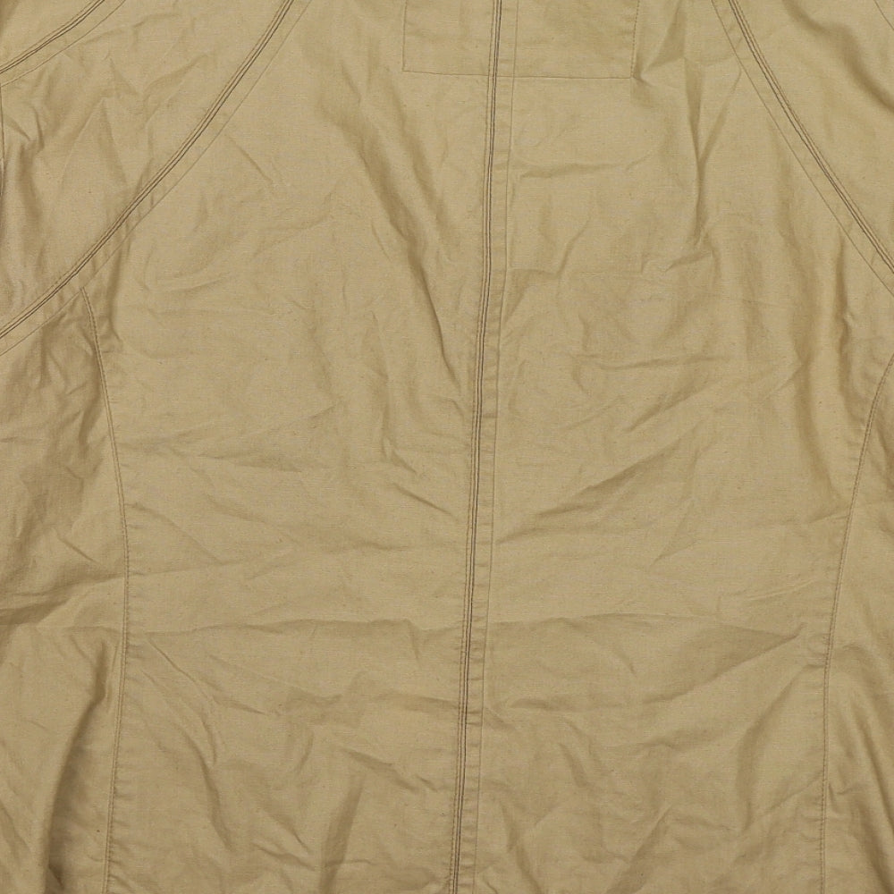 Isabell Womens Beige Jacket Size 20 Zip