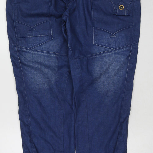 Working Class Hero Mens Blue Cotton Tapered Jeans Size 40 in L31 in Regular Zip - Cargo