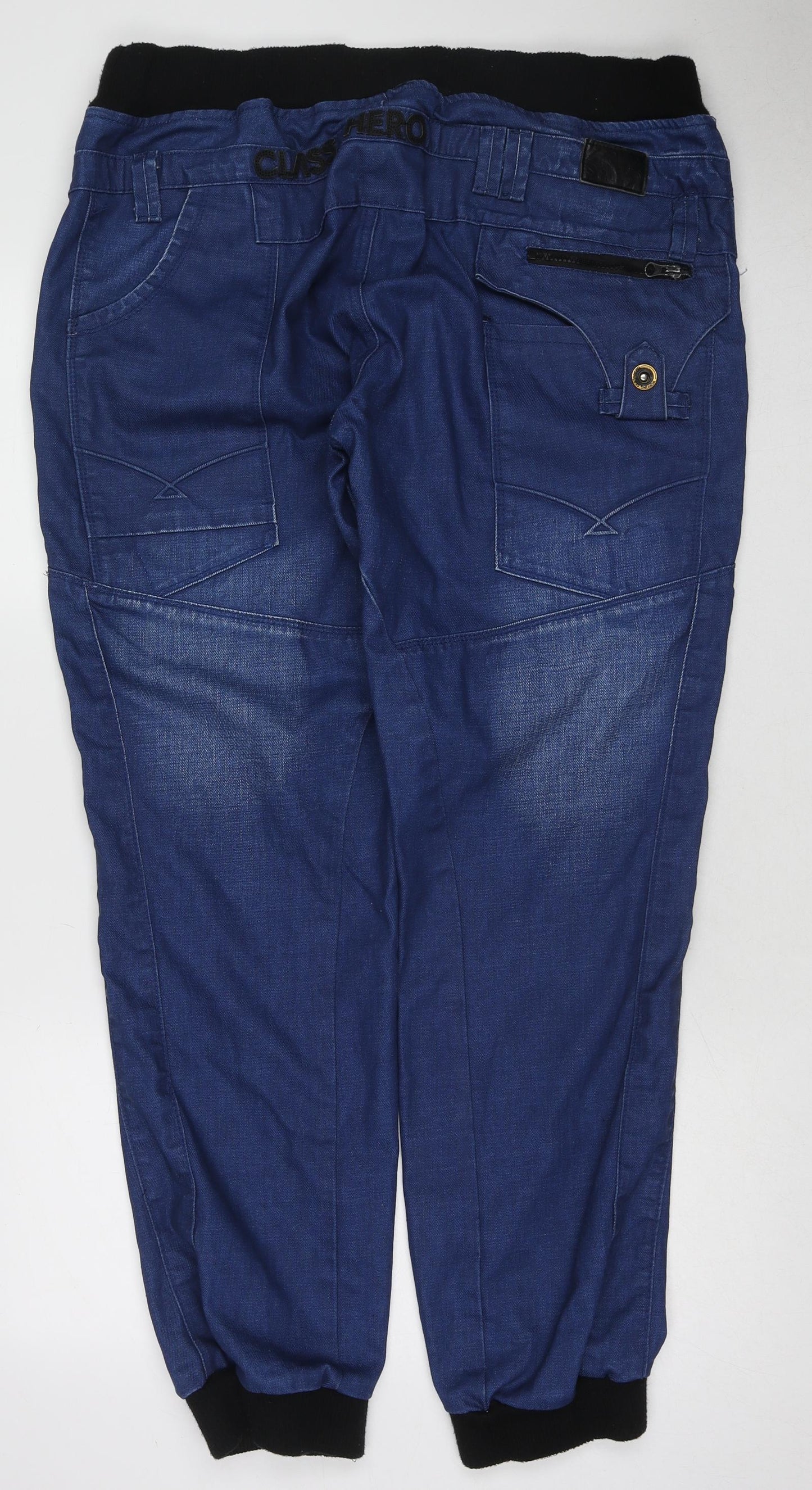 Working Class Hero Mens Blue Cotton Tapered Jeans Size 40 in L31 in Regular Zip - Cargo