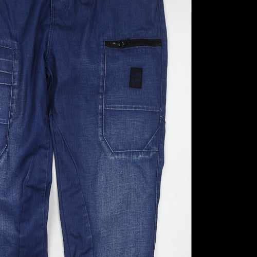 Working Class Hero Mens Blue Cotton Tapered Jeans Size 40 in L31 in Regular Zip - Cargo