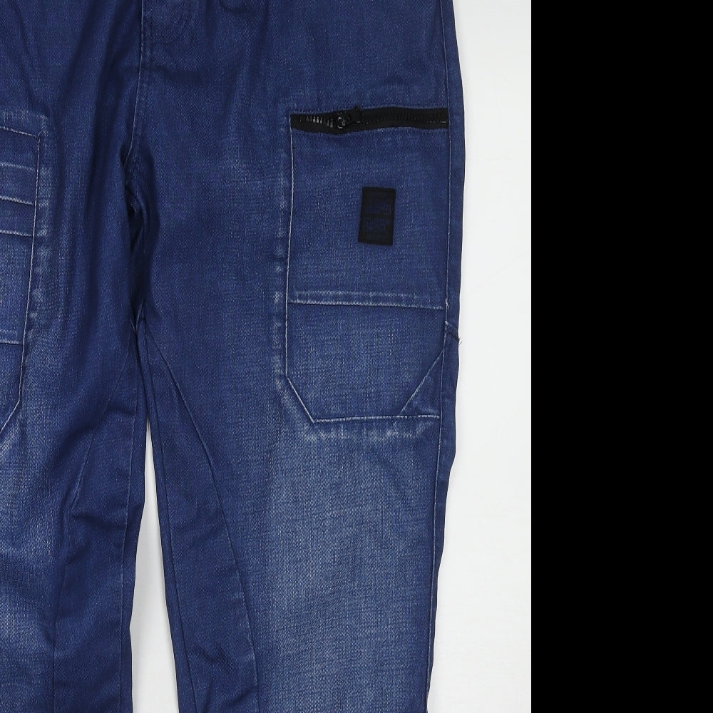 Working Class Hero Mens Blue Cotton Tapered Jeans Size 40 in L31 in Regular Zip - Cargo