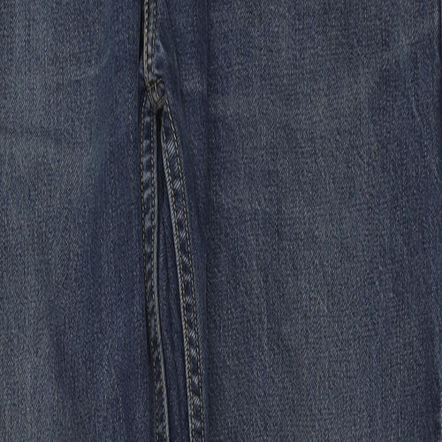 Levi's Womens Blue Cotton Straight Jeans Size 32 in L30 in Regular Zip