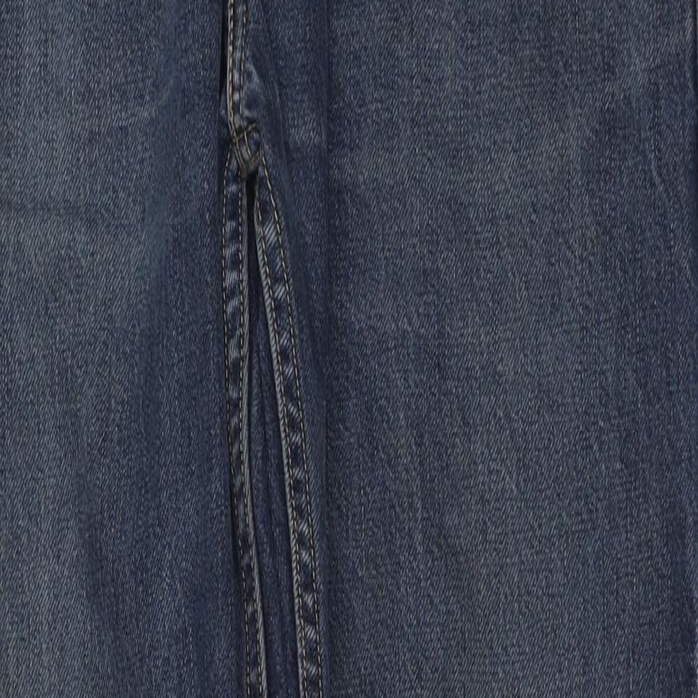 Levi's Womens Blue Cotton Straight Jeans Size 32 in L30 in Regular Zip