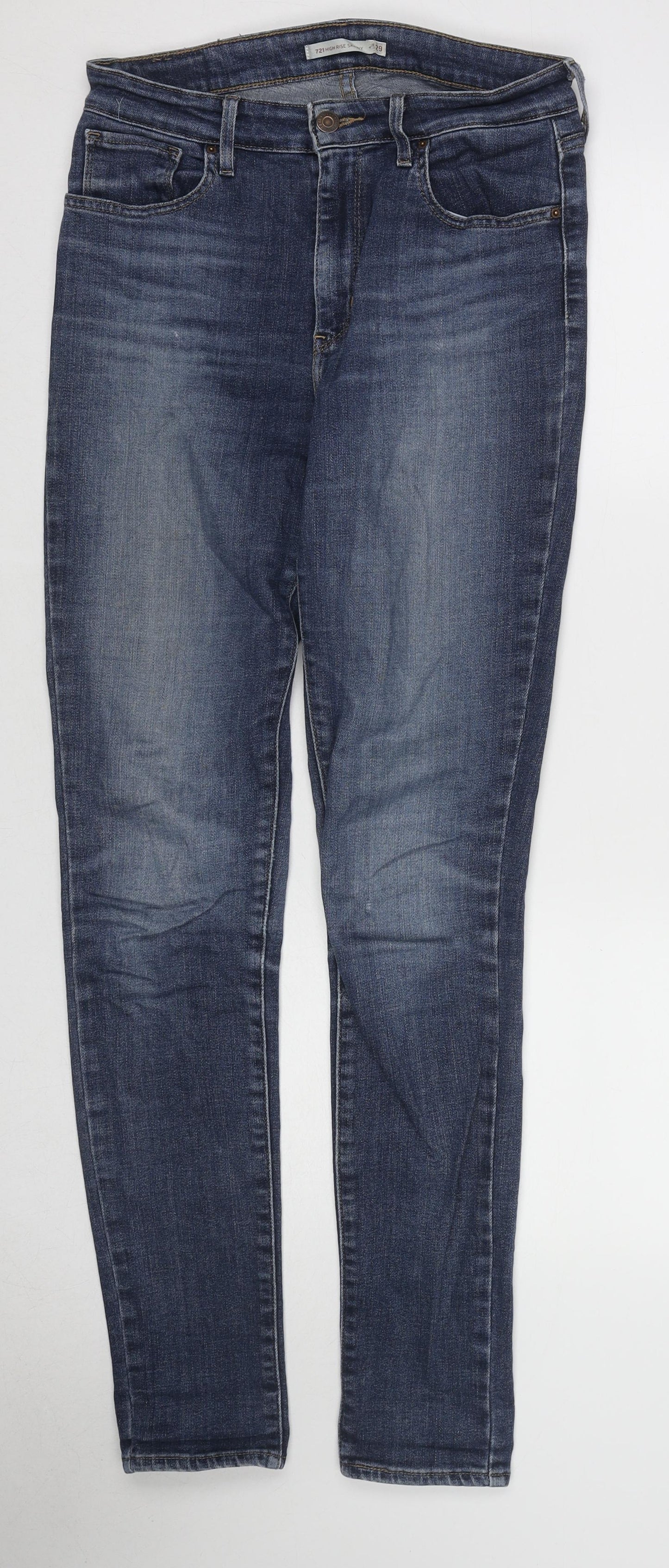 Levi's Womens Blue Cotton Skinny Jeans Size 29 in L32 in Regular Zip