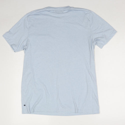 Maine Mens Blue Cotton T-Shirt Size M Round Neck