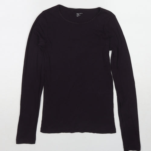 Gap Womens Purple Cotton Basic T-Shirt Size XS Round Neck