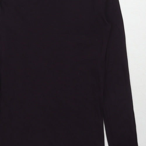 Gap Womens Purple Cotton Basic T-Shirt Size XS Round Neck