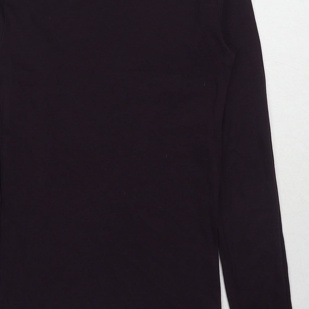 Gap Womens Purple Cotton Basic T-Shirt Size XS Round Neck