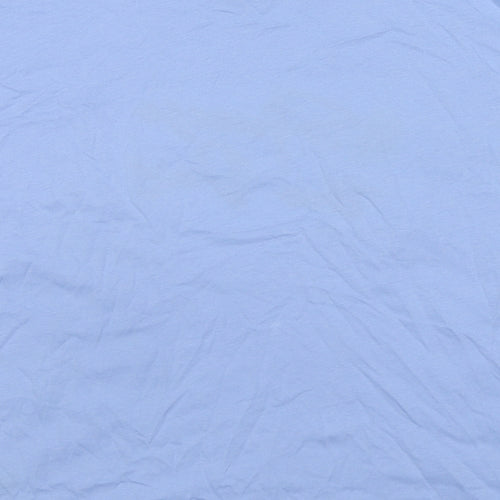 Marks and Spencer Womens Blue Cotton Basic T-Shirt Size S Round Neck - Squeeze the Day