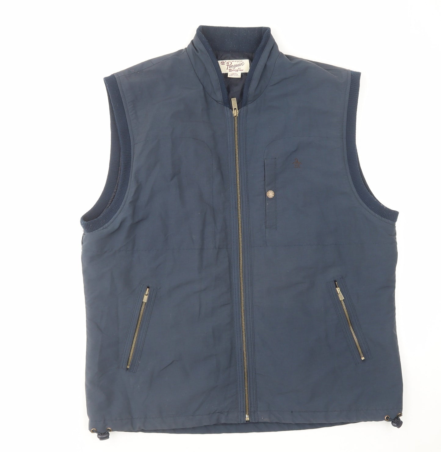 Penguin Mens Blue Gilet Jacket Size 2XL Zip