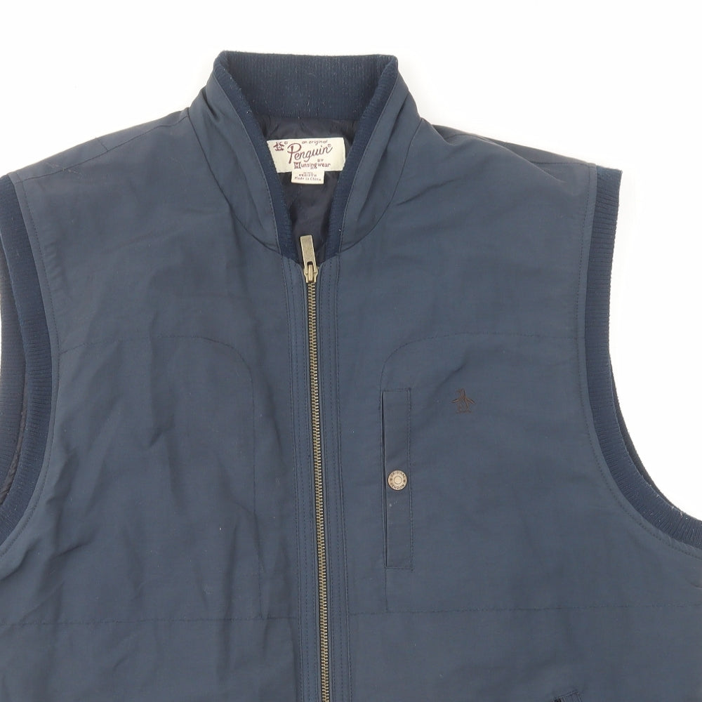 Penguin Mens Blue Gilet Jacket Size 2XL Zip