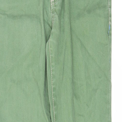 Mini Boden Girls Green Cotton Skinny Jeans Size 11 Years Regular Button