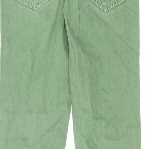 Mini Boden Girls Green Cotton Skinny Jeans Size 11 Years Regular Button