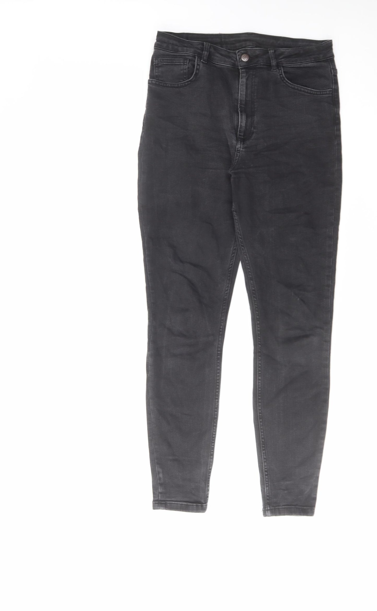 Reclaimed Vintage Womens Black Cotton Skinny Jeans Size 30 in L29 in Regular Zip