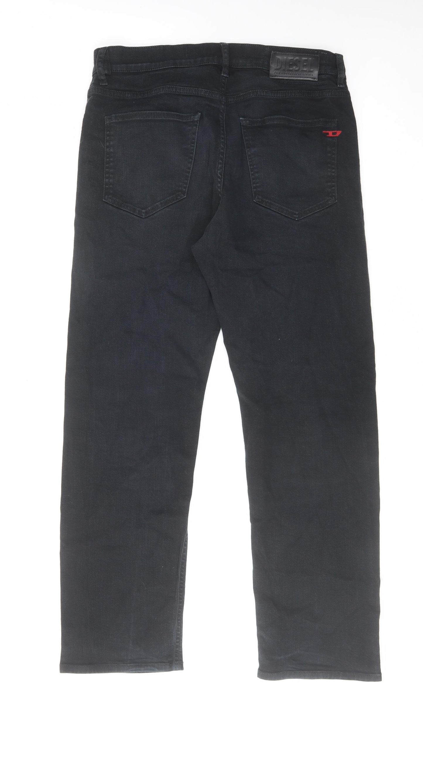 Diesel Mens Black Cotton Straight Jeans Size 31 in L30 in Regular Button