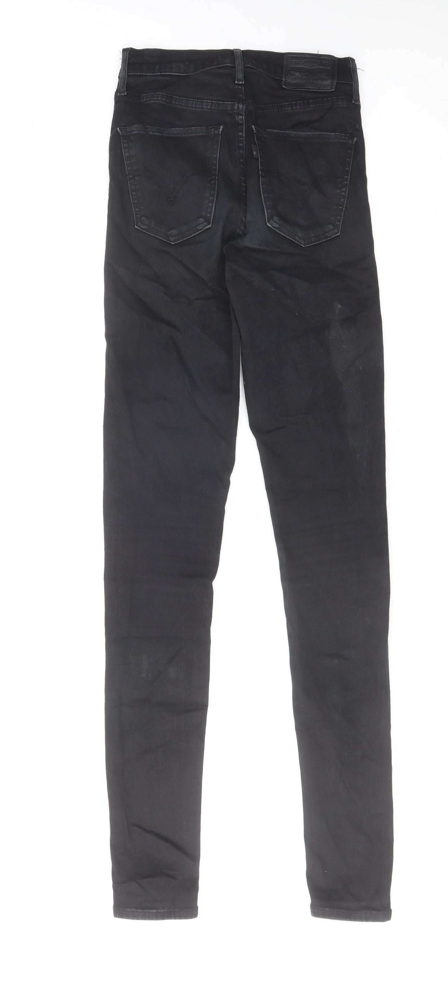 Levi's Womens Black Cotton Skinny Jeans Size 24 in L32 in Regular Zip