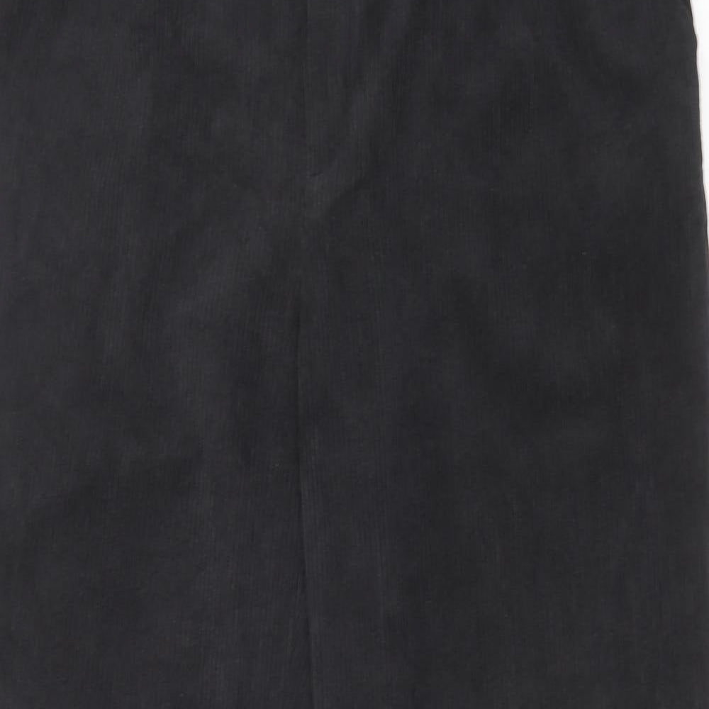 H&M Womens Black Polyester Trousers Size L L30 in Regular Zip