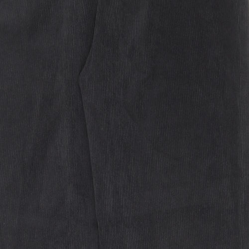 H&M Womens Black Polyester Trousers Size L L30 in Regular Zip