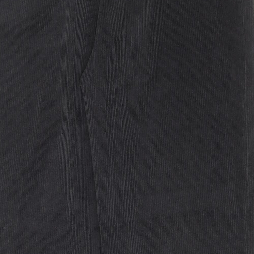 H&M Womens Black Polyester Trousers Size L L30 in Regular Zip