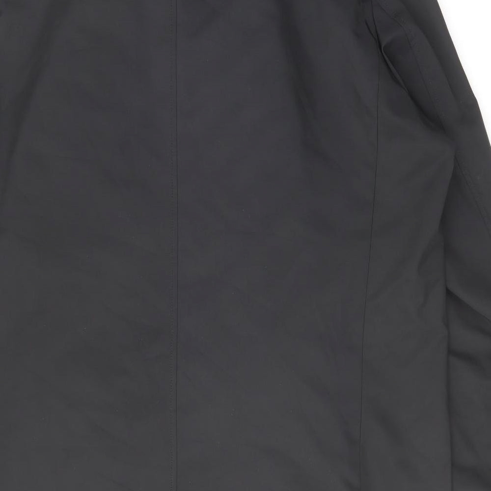 Marks and Spencer Mens Black Overcoat Coat Size XL Button