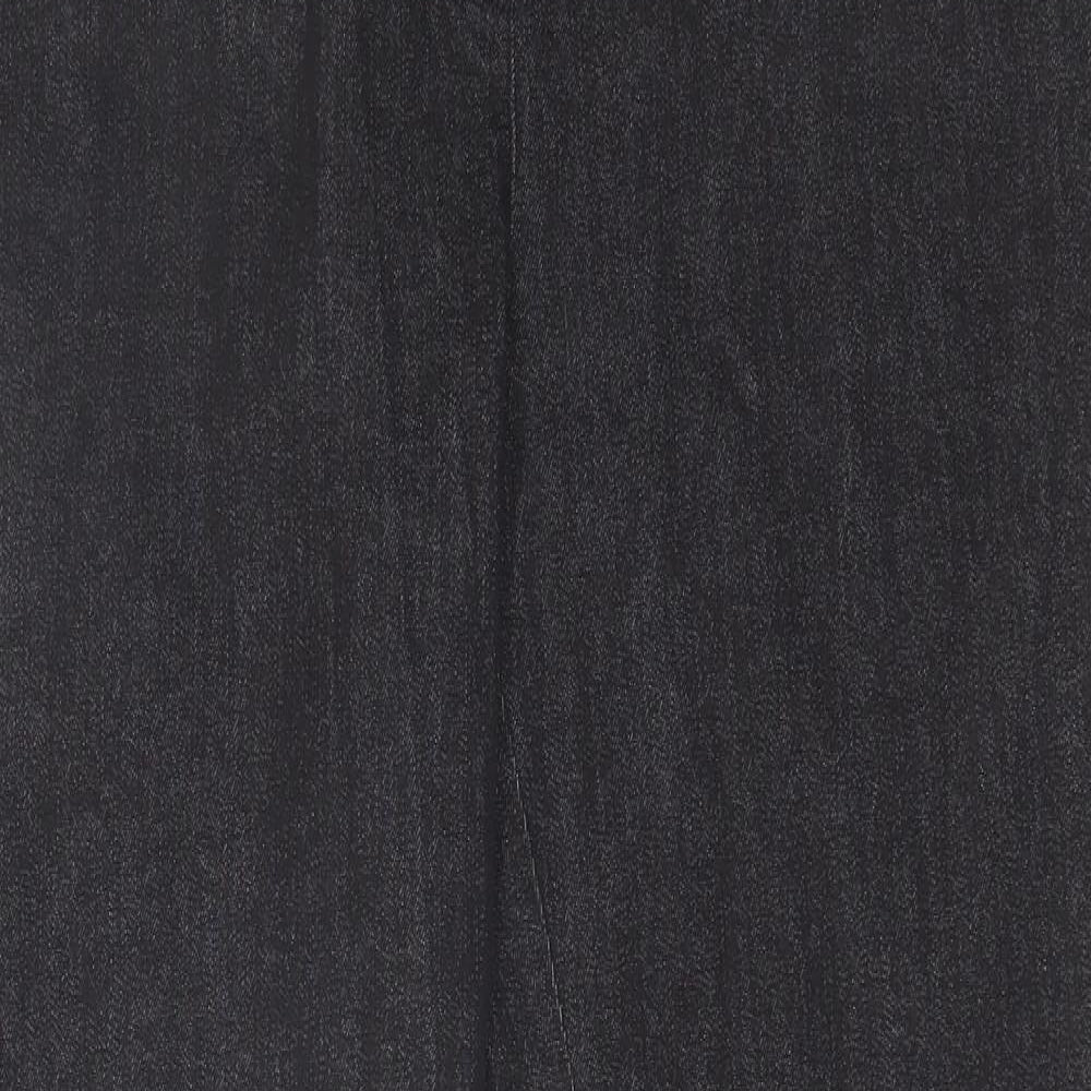 Cotton Traders Womens Black Cotton Straight Jeans Size 18 L29 in Regular