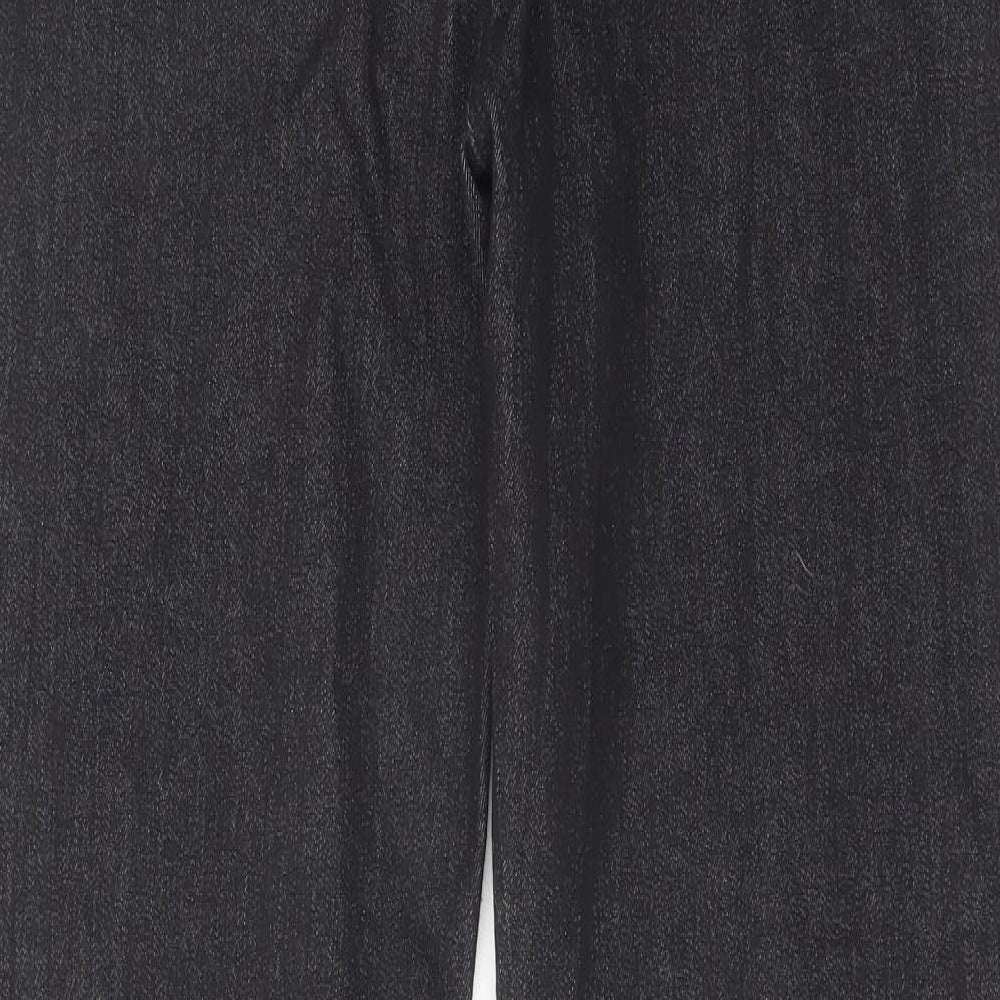 Cotton Traders Womens Black Cotton Straight Jeans Size 18 L29 in Regular