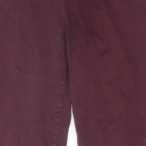 MANTARAY PRODUCTS Womens Red Cotton Skinny Jeans Size 14 L29 in Regular Zip